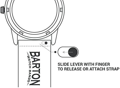 BARTON WATCH BANDS - Soft Silicone Quick Release Straps - Choose Color & Width - 16mm, 18mm, 20mm, 22mm, 24mm - Silky Soft Rubber Watch Bands