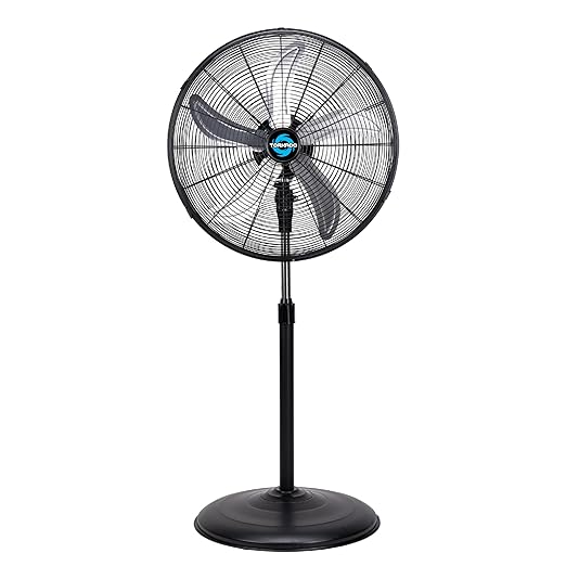 Tornado 20 Inch High Velocity Metal Oscillating Pedestal Fan Commercial, Industrial Use 3 Speed 5000 CFM 1/6 HP 6.6 FT Cord UL Safety Listed