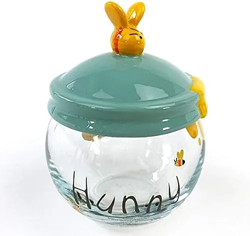 サンアート Sunart Disney Winnie the Pooh Glass Canister Honeypot SAN3288