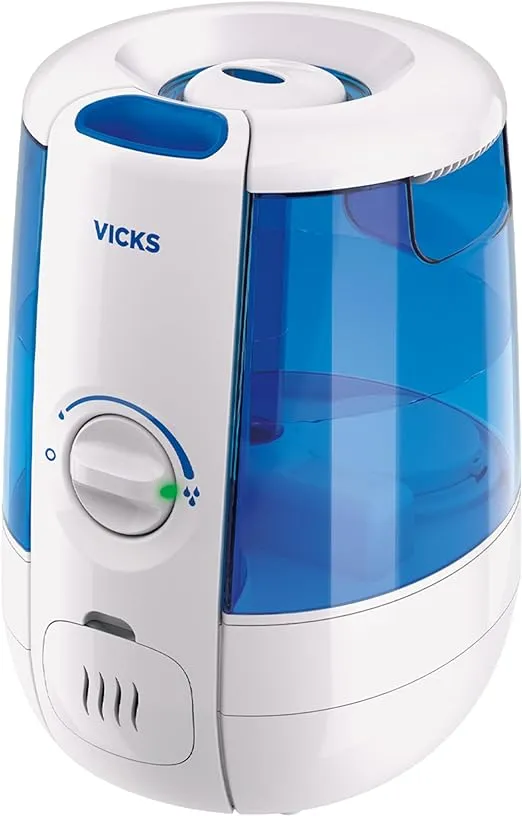 Vicks CoolRelief Cool Mist Humidifier Small to Medium Room Vaporizer for Baby, Kids, Adults, 1.2 Gal