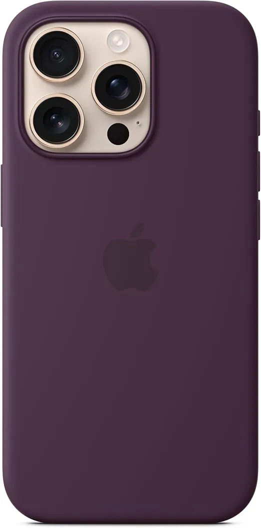 Apple iPhone 16 Pro Silicone Case with MagSafe and Camera Control - Plum ​​​​​​​