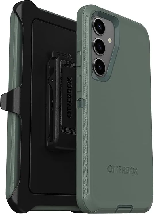 OtterBox Samsung Galaxy S24 Plus (Only) - Defender Series Case - Forest Ranger (Green) - Rugged & Durable - with Port Protection - Holster Clip Includes - Non-Retail Packaging