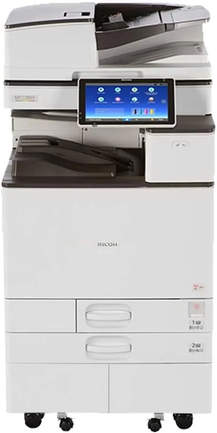 Ricoh Aficio MP C4504 Tabloid/Ledger-Size Color Laser Multifunction Copier - 45ppm, Copy, Print, Scan, 2 Trays, Stand (Renewed)