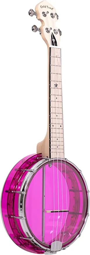 Gold Tone Little Gem Ukes, 4-String Ukulele, Right, Purple (LG-A)