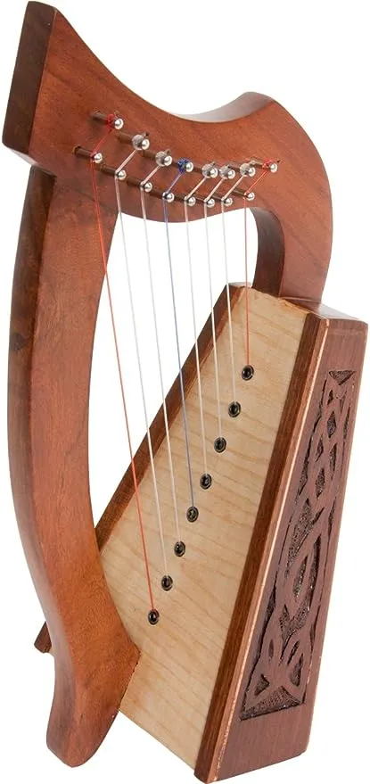 Roosebeck Lily Harp, 8 Strings, Knotwork