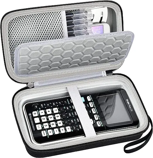 Case for Texas Instruments TI-84 Plus CE/for TI-Nspire CX II CAS Color Graphing Calculator, Travel Large Capacity for Pens, Cables and Accessories -Black (Box Only)