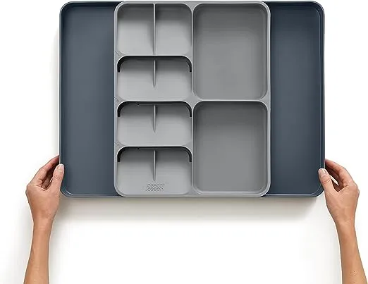 Joseph Joseph DrawerStore Kitchen Drawer Organizer Tray, Gray