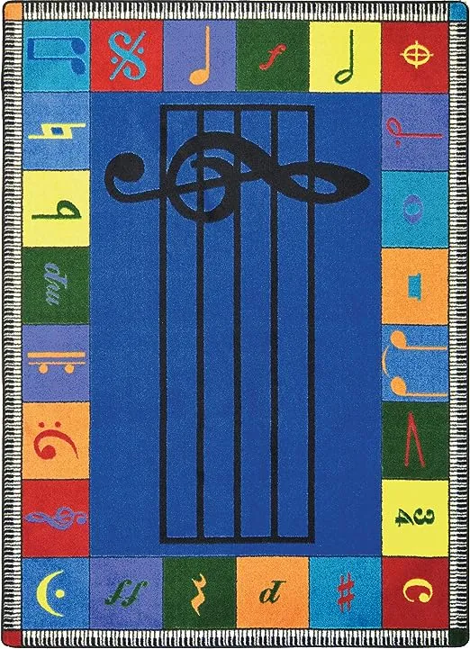 Joy Carpets Note Worthy Elementary Rug, Multi, 5'4" x 7'8"