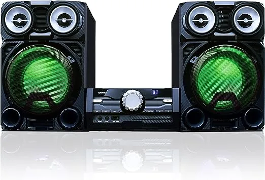 Toshiba TY-ASW8000 800 Watt Bluetooth Stereo Sound System: Wireless Mini Component Home Speaker System with LED Lights