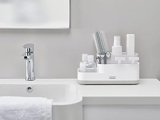 Joseph Joseph EasyStore Bathroom Storage Countertop Organizer Caddy , Gray