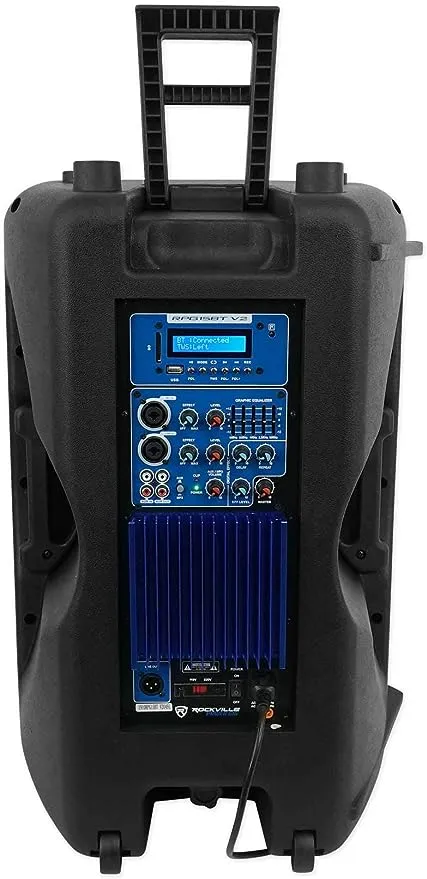 Rockville RPG15BT 15" Powered 1000w PA Speaker w/Bluetooth/Wireless Link+Headset