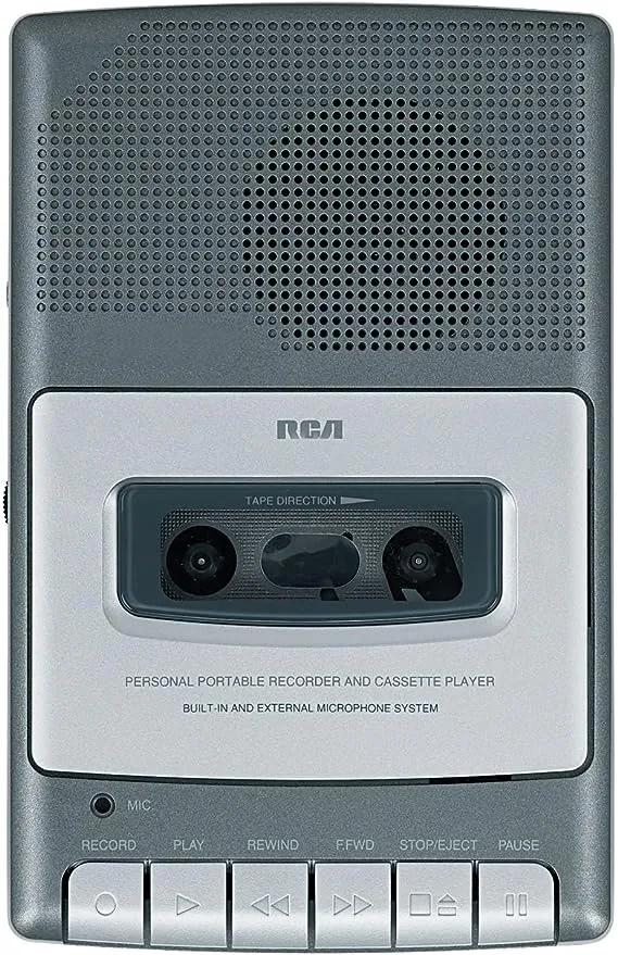 RCA RP3504 Cassette "Shoebox" Voice Recorder,Gray