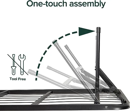 ZINUS SmartBase Tool-Free Assembly Mattress Foundation, 14 Inch Metal Platform Bed Frame, No Box Spring Needed, Sturdy Steel Frame, Underbed Storage, Twin XL