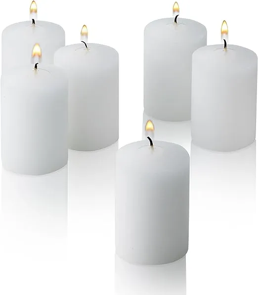 Light In The Dark White Votive Candles - Box of 36 Unscented Bulk Candles - 15 Hour Burn Time - for Weddings, Restaurants, Parties, Spa and Decorations.