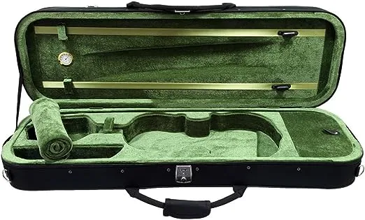 SKY 4/4 Full Size Professional Oblong Shape Lighweight Violin Hard Case with Hygrometer