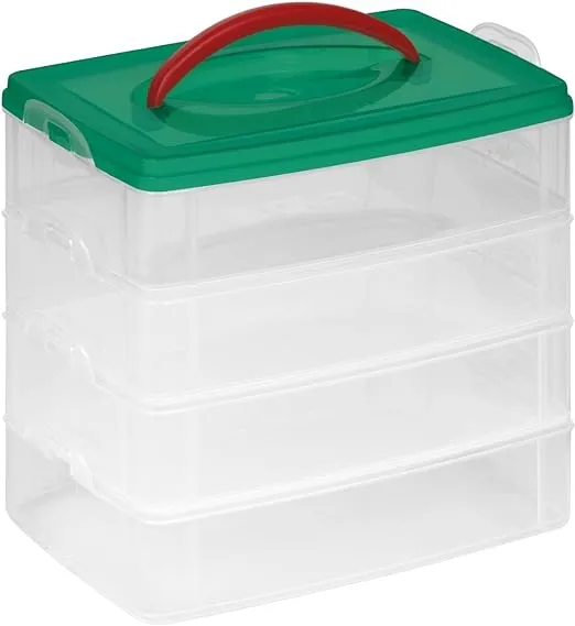 Snapware FBA_ Snap 'N Stack Seasonal (4) 6"X9" Rectangle 2.5" L(6), Medium, Clear