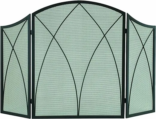 Pleasant Hearth Arched 3-Panel Victorian Gothic Fireplace Screen