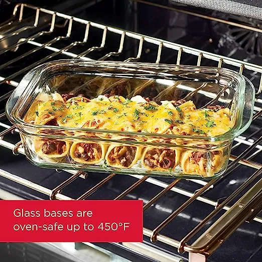 Rubbermaid Brilliance Glass Storage 8-Cup Food Container with Lid (2 Pieces Total)