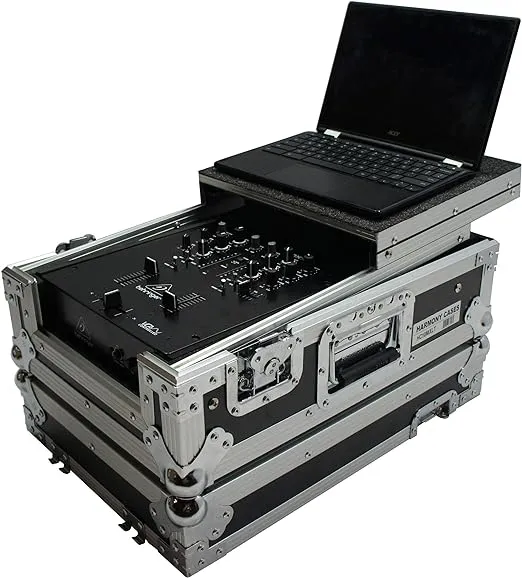 Harmony Audio HC10MIXLT Flight DJ Laptop Glide 10" Mixer Custom Case Compatible with Rane 62