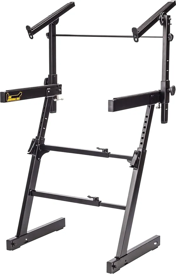 Hercules KS410B Auto Lock Double Tier Z KB Stand Black