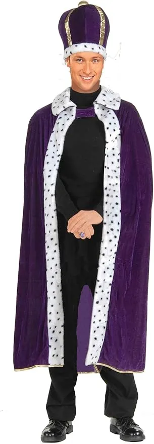 Rubies Men's King Robe and Crown Set, One Size for Themed Parties and Halloween