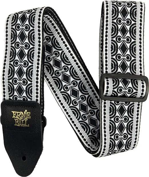 Ernie Ball Jacquard Guitar Strap, Beatnik Black (P05319), 41" - 72"