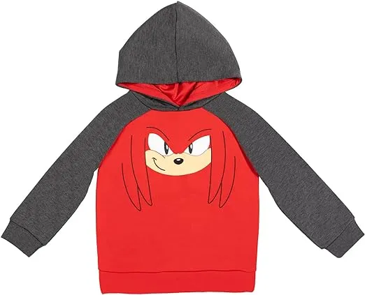 SEGA Tails Sonic The Hedgehog Knuckles Pullover Hoodie Little Kid to Big Kid