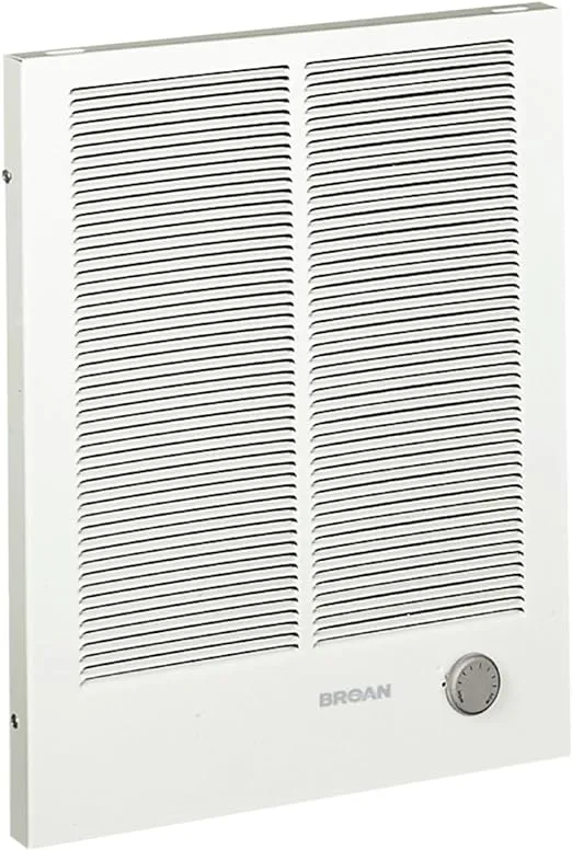 Broan-NuTone 194 High Capacity Wall Heater, White Painted Grille, 3000/1500 Watt 240 VAC, Covers 300 sq. ft. at Factory Wired Voltage