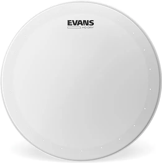 Evans Genera HD Dry Snare Drum Head - 14 Snare Drum Head - Featuring Vent Holes to Control Sustain & Tighten Sound - Overtone Control - Coated with 2 Plies - 14 Inch