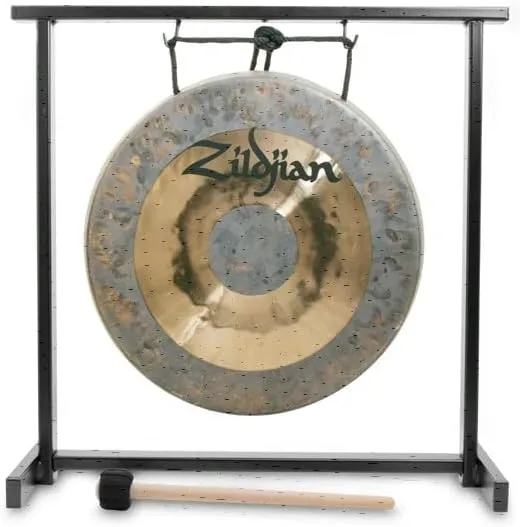 Avedis Zildjian Company 12" Traditional Gong Table-Top Stand Set