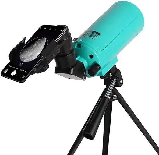 Maksutov-Cassegrain Telescope for Adults Kids Astronomy Beginners, Sarblue Mak60 Catadioptric Compound Telescope 750x60mm, Compact Portable Travel Telescope, with Tabletop Tripod Phone Adapter