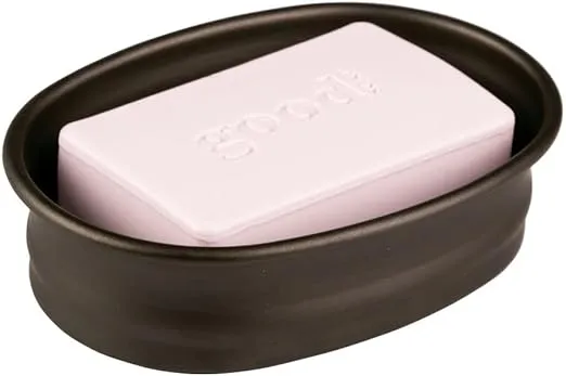 iDesign Kitchen Countertop Dish and Soap Saver The Olivia Collection, 5.5" x 3.75" x 1.5", Bronze