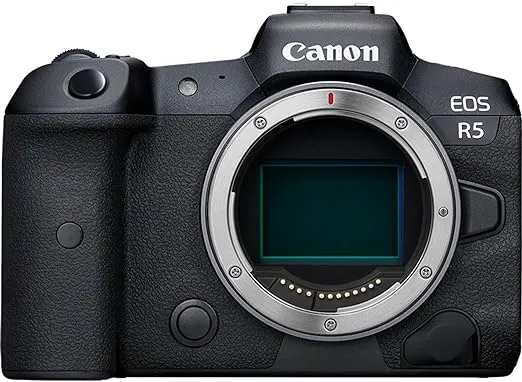 Canon EOS R5 Mirrorless Camera (Body Only), Full-Frame Hybrid Camera, 8K Video, 45 Megapixel CMOS Sensor, DIGIC X Image Processor, Up to 12 FPS, RF Mount, Black