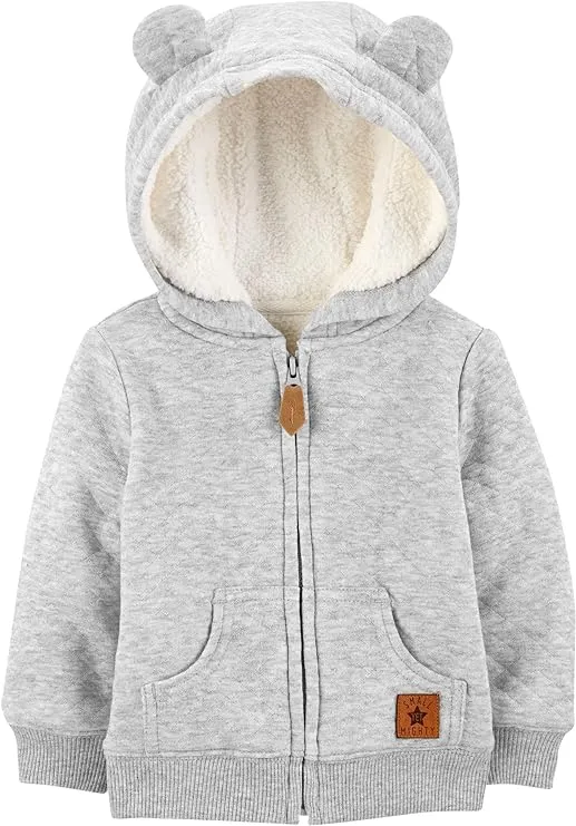 Simple Joys by Carter's Baby Hooded Sweater Jacket with Sherpa Lining