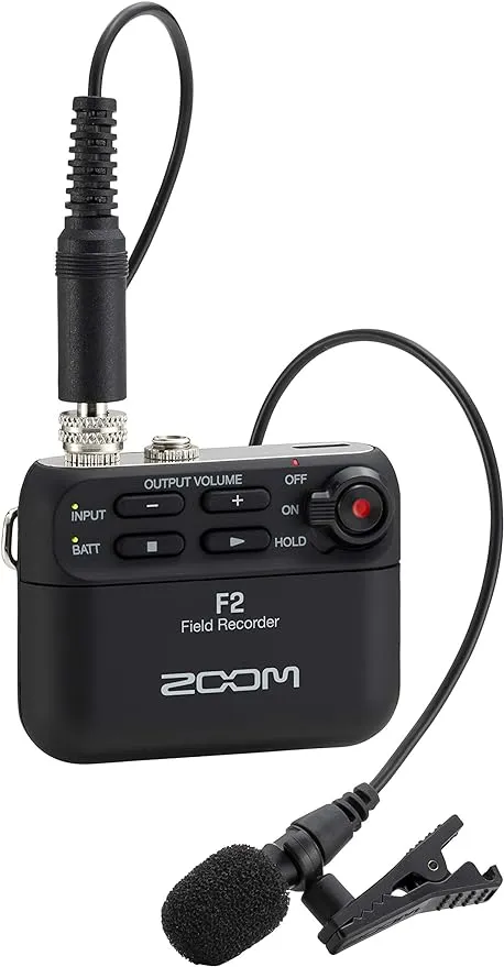 Zoom F2 Field Recorder & Lavalier Microphone