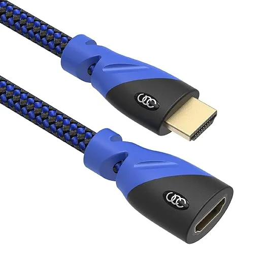 Ultra Clarity Cables HDMI Extension Cables, 3ft, 6ft, 10ft, 15ft, 20ft, 25ft (1.5 ft, Blue, 2)