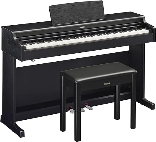 Yamaha Arius, Console Digital Weighted 88-Key Graded Hammer 3 Action, CFX Concert Grand Piano Sound, Includes Bench, Black (YDP165B)