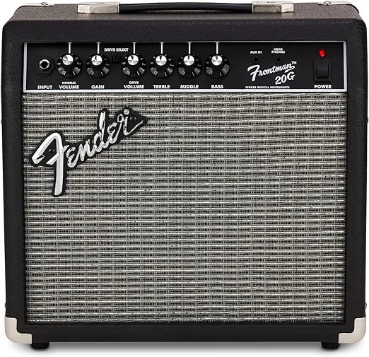 Fender Frontman 20G Guitar Amp, 20 Watts, with 2-Year Warranty 6 Inch Fender Special Design Speaker, 10x16x16 inches