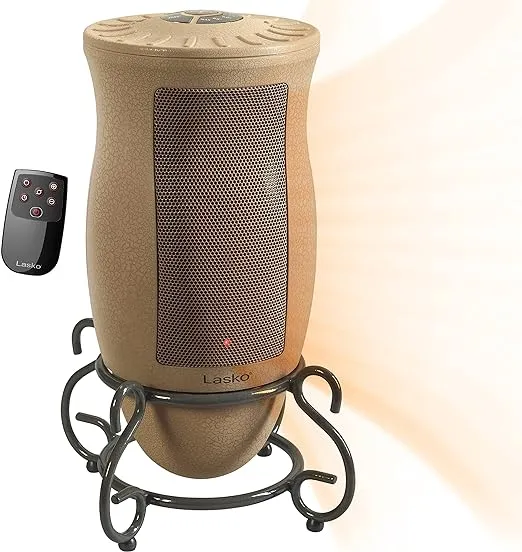 Lasko Designer Series Ceramic Space Heater-Features Oscillation, Remote, and Built-in Timer, Beige