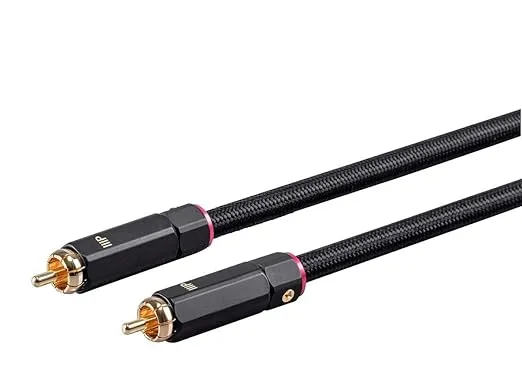 Monoprice Onix Series Digital Coaxial Audio/Video RCA Subwoofer CL2 Rated Cable, RG-6/U 75-ohm 25ft Black