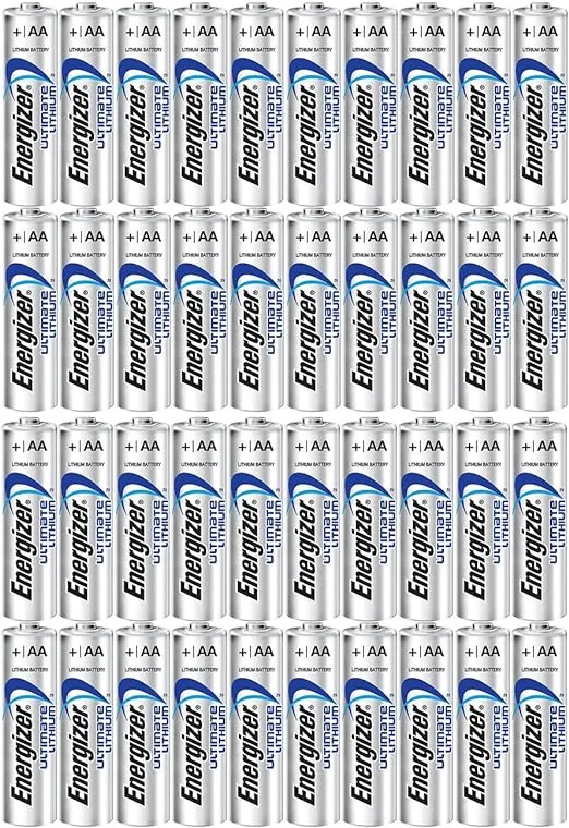 Energizer 40AA Ultimate Lithium Long Lasting Leakproof Batteries