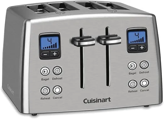 Cuisinart CPT-435P1 4-Slice Countdown Motorized Toaster, Stainless Steel