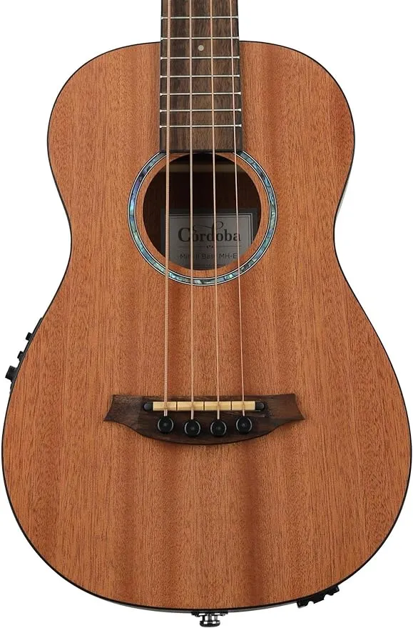 Cordoba Mini II Bass MH-E, Mahogany, Small Body, Acoustic-Electric Bass Guitar