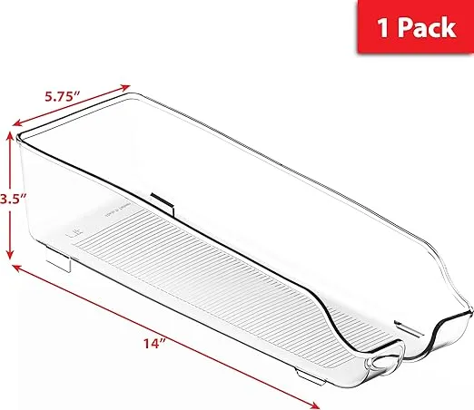 Simple Houseware Can Dispense Refrigerator Organizer Storage,Clear