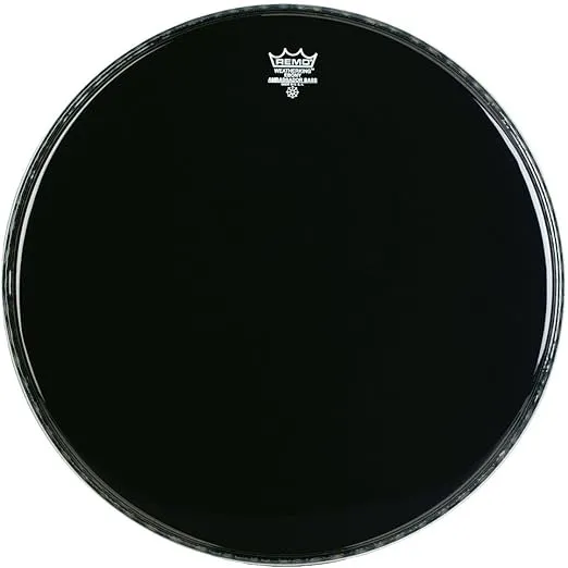 Remo ES1020-00 20-Inch Ebony Ambassador Bass Drum Head