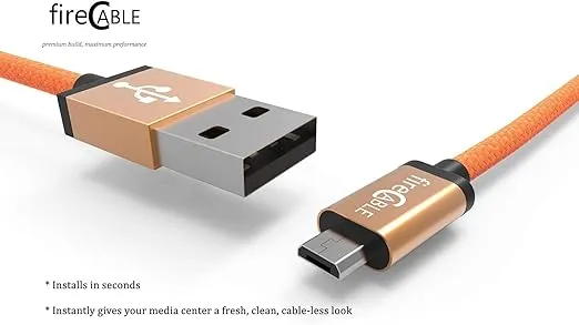 fireCable Plus Adapter for Firestick, Powers Amazon Fire TV Stick from TV USB Port, Eleminates AC Outlet Declutting Wires (See Fire Stick Comparison Chart)