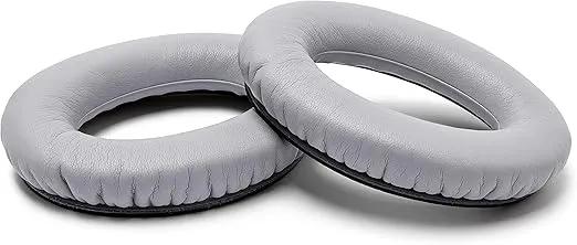 WC Wicked Cushions Upgraded Replacement Ear Pads for Bose QC35 & QC35ii (QuietComfort 35) Headphones & More - Softer Leather, Luxurious Memory Foam, Added Thickness, Extra Durability | Silver