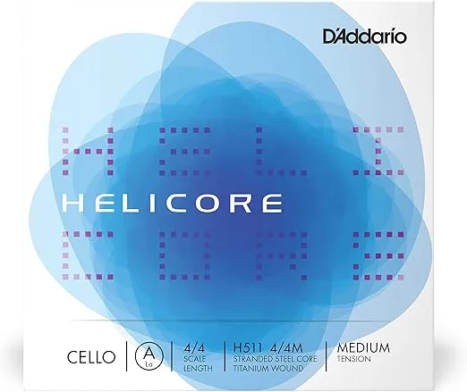 D'Addario Helicore 4/4 Scale Medium Tension Single A String for Cello