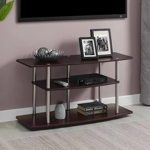 Convenience Concepts Designs2Go No Tools 46 inch 3 Tier Wide TV Stand, Espresso