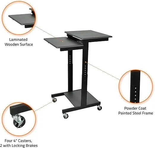 LUXOR PS3945 Adjustable-Height Presentation Workstation